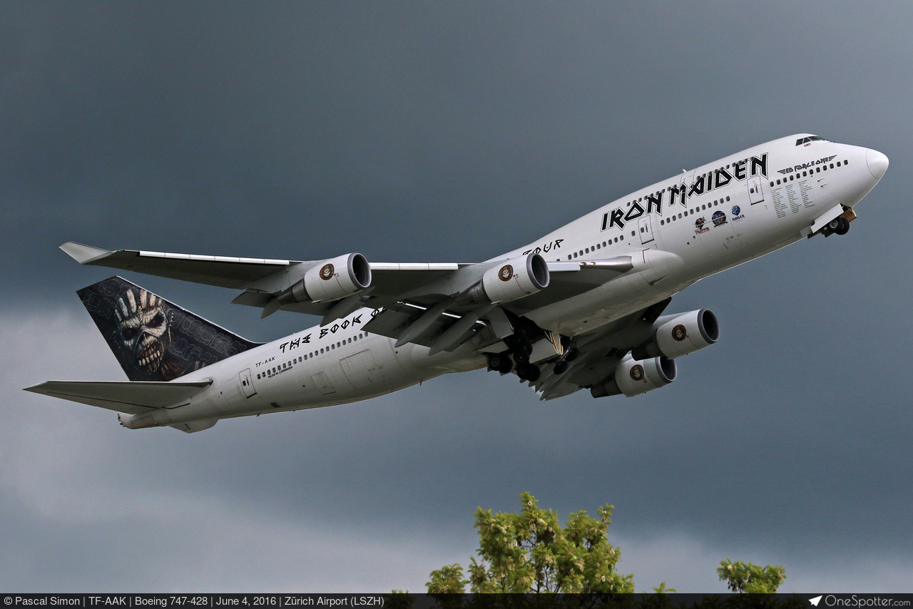 Herpa 1:200 Iron Maiden Boeing 747-400 TF-AAK 