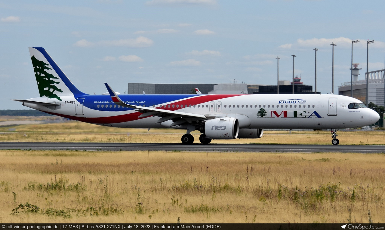 T7-ME3 - MEA - Middle East Airlines Airbus A321-271NX, MSN 10000
