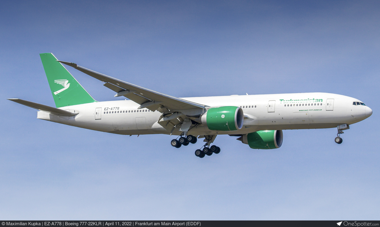 EZ-A778 - Turkmenistan Airlines Boeing 777-22KLR, MSN 42296