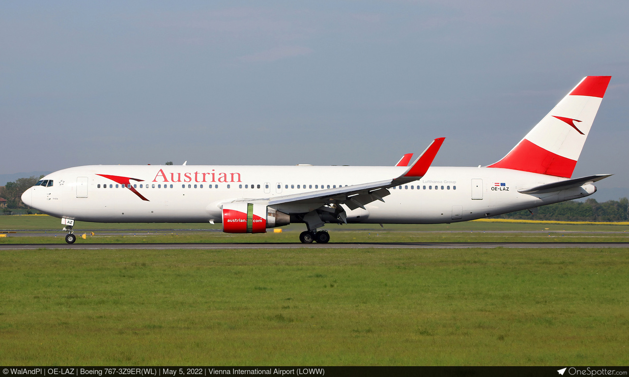 メル OE-LAZ - Austrian Airlines Boeing 767-3Z9ER(WL), MSN 30331