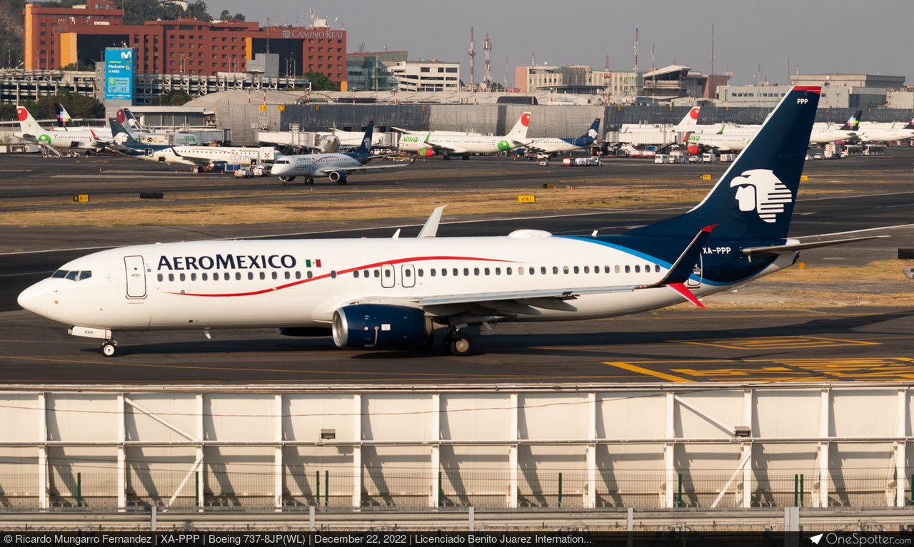 XA-PPP - Aeroméxico Boeing 737-8JP(WL), MSN 39018 | OneSpotter.com