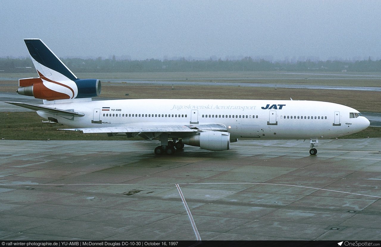 YU-AMB JAT Yugoslav Airlines McDonnell Douglas DC-10-30, MSN