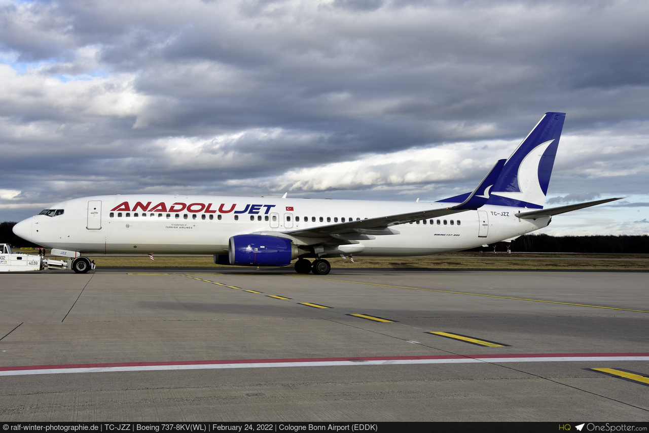 TC-JZZ AJet Boeing 737-8KV(WL), MSN 60176 | OneSpotter.com
