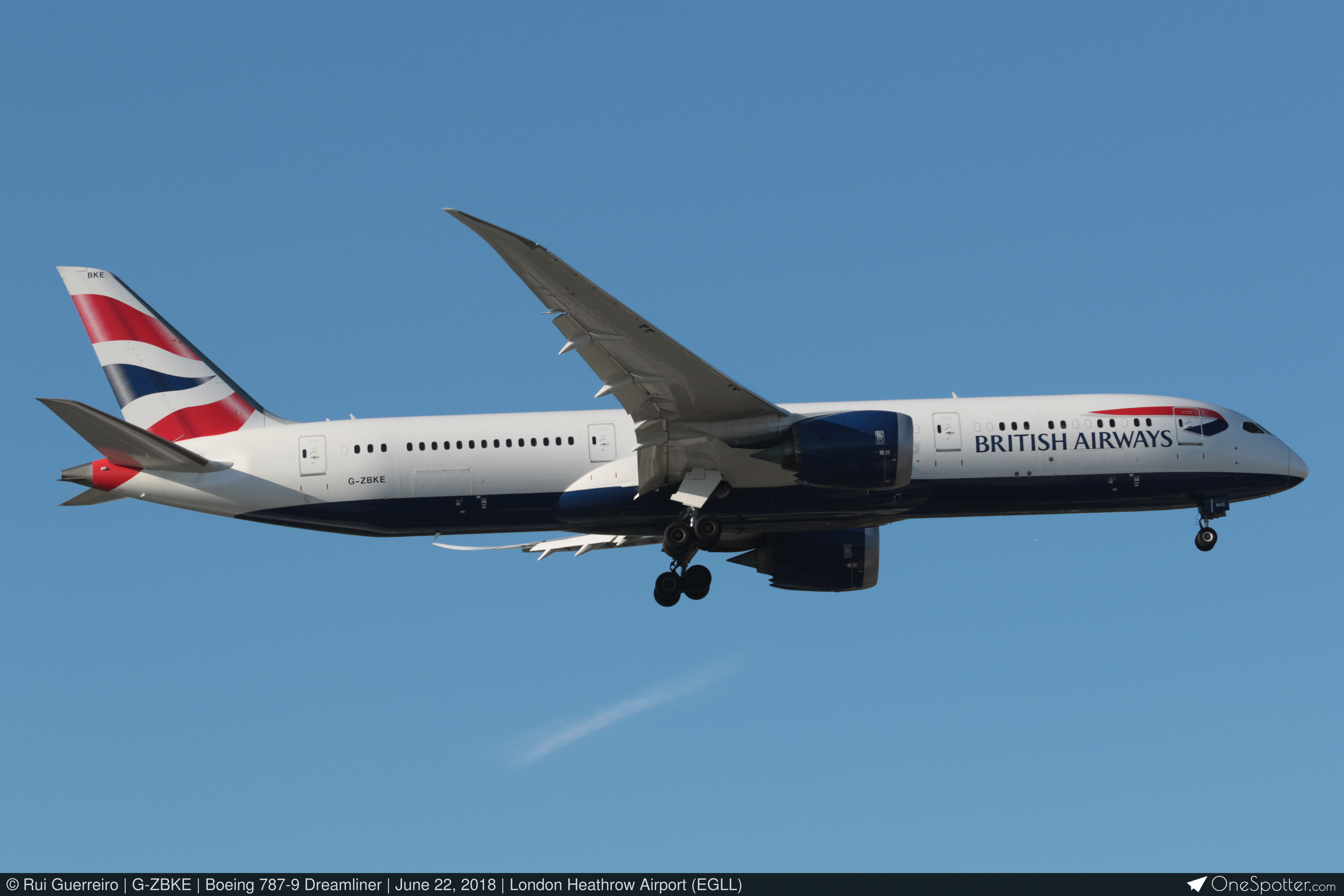 G-ZBKE British Airways Boeing 787-9 Dreamliner, MSN 38620 