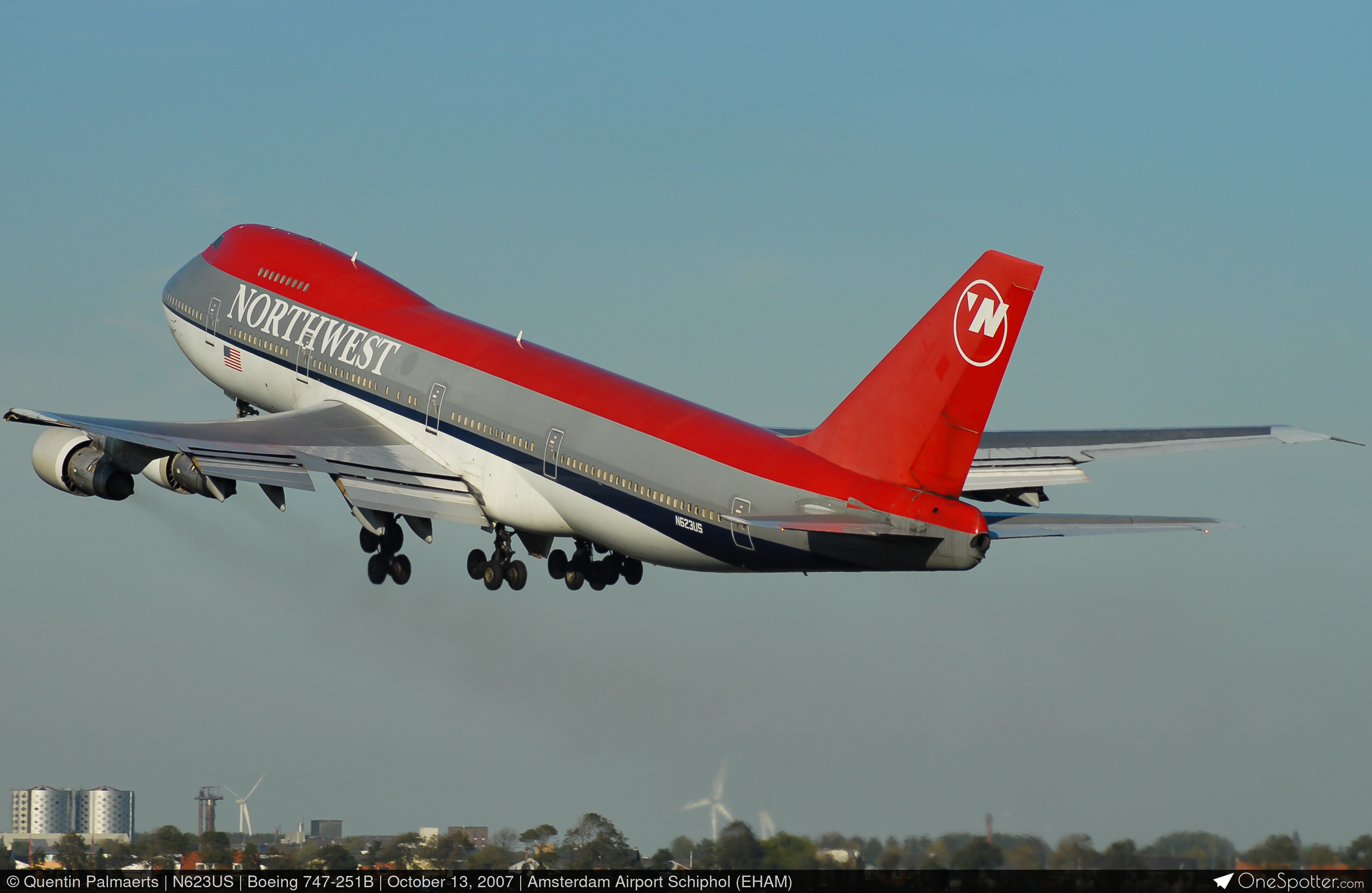 N623US - Boeing 747-251B, Northwest Airlines | OneSpotter.com