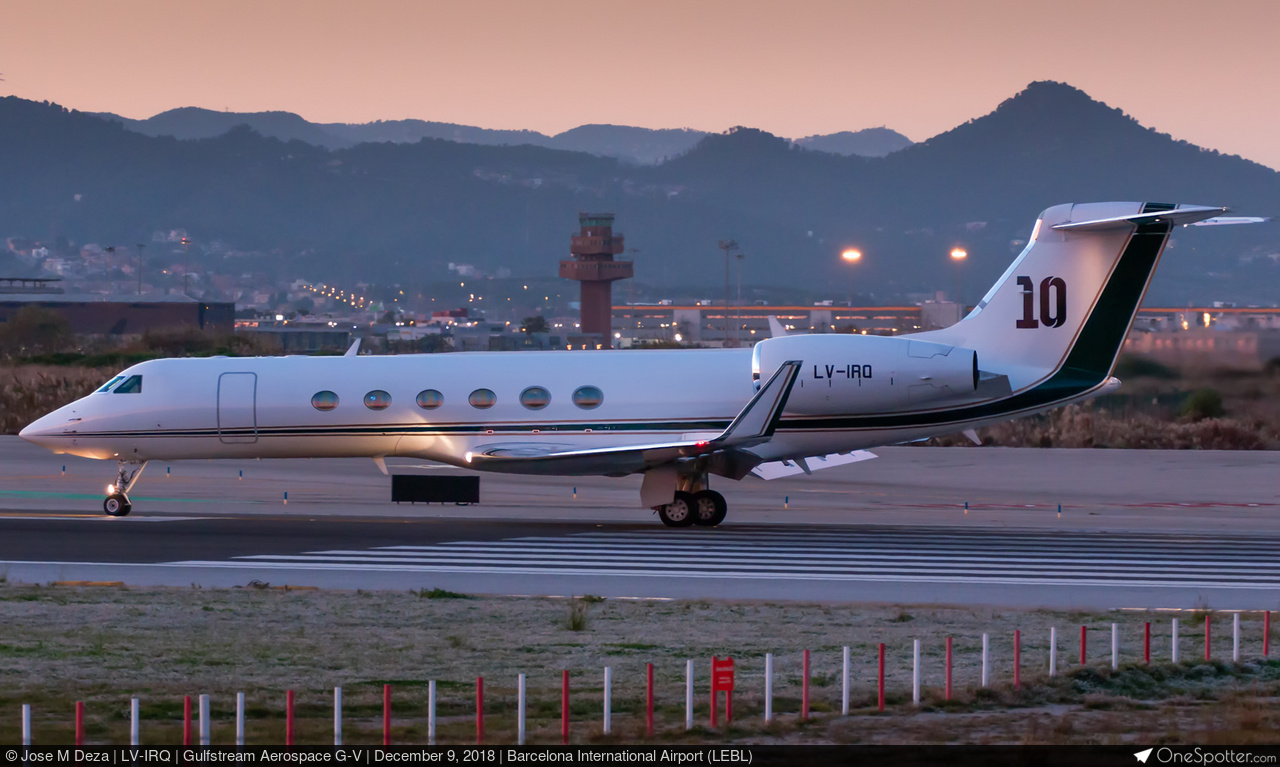 LV-IRQ Leo Messi Gulfstream Aerospace G-V, MSN 699