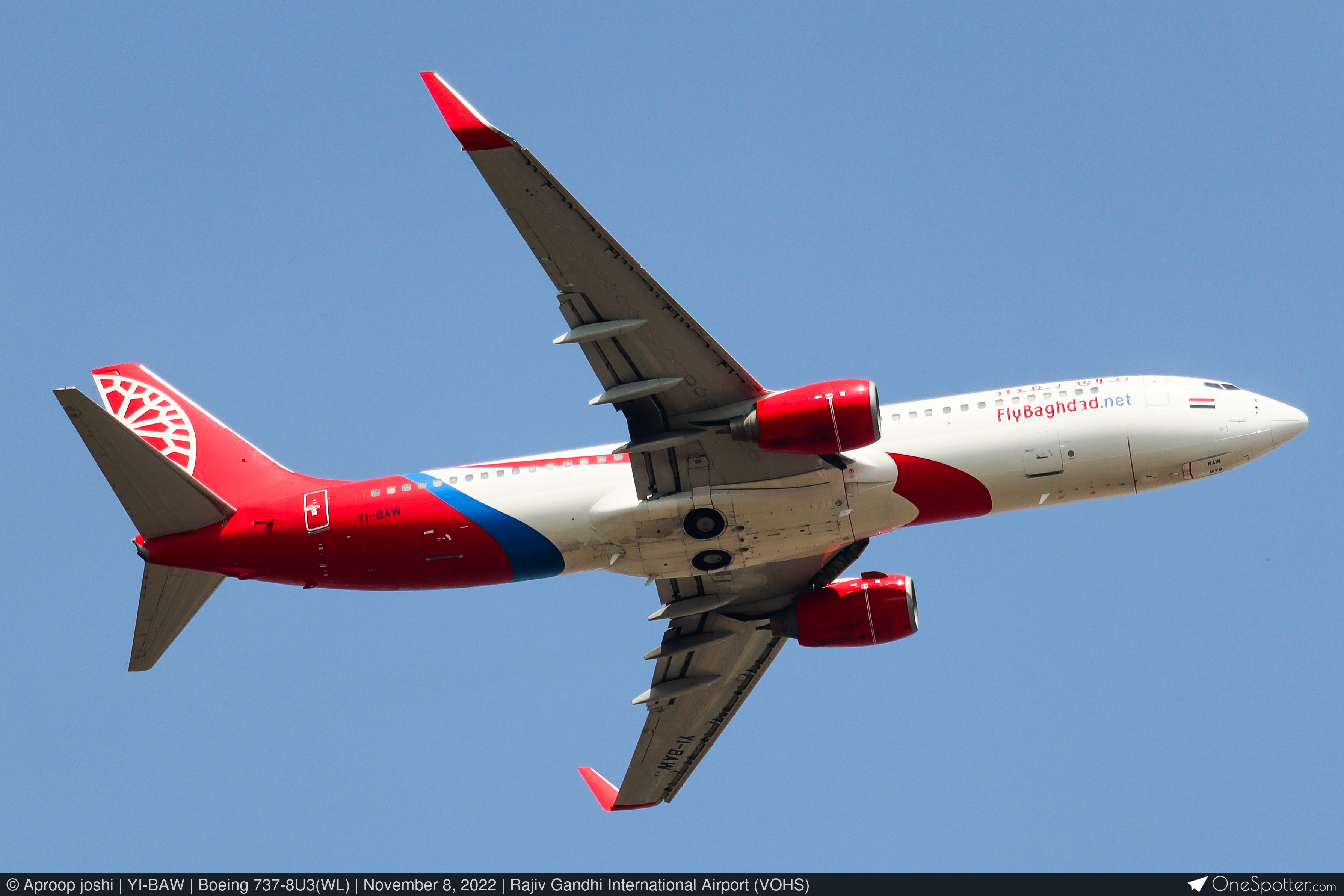 YI-BAW Fly Baghdad Boeing 737-8U3(WL), MSN 30142 | OneSpotter.com