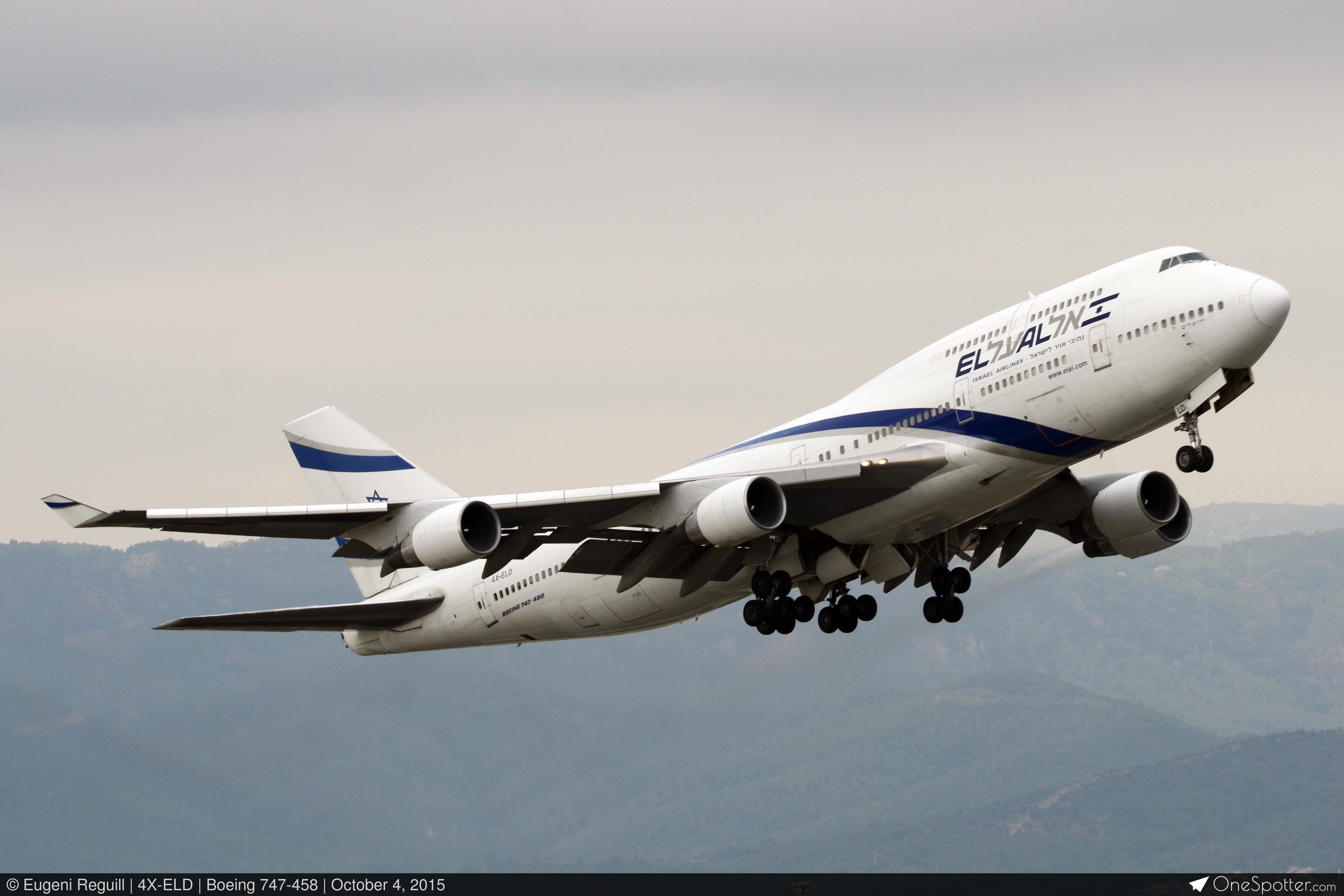 4X-ELD El Al Israel Airlines Boeing 747-458, MSN 29328