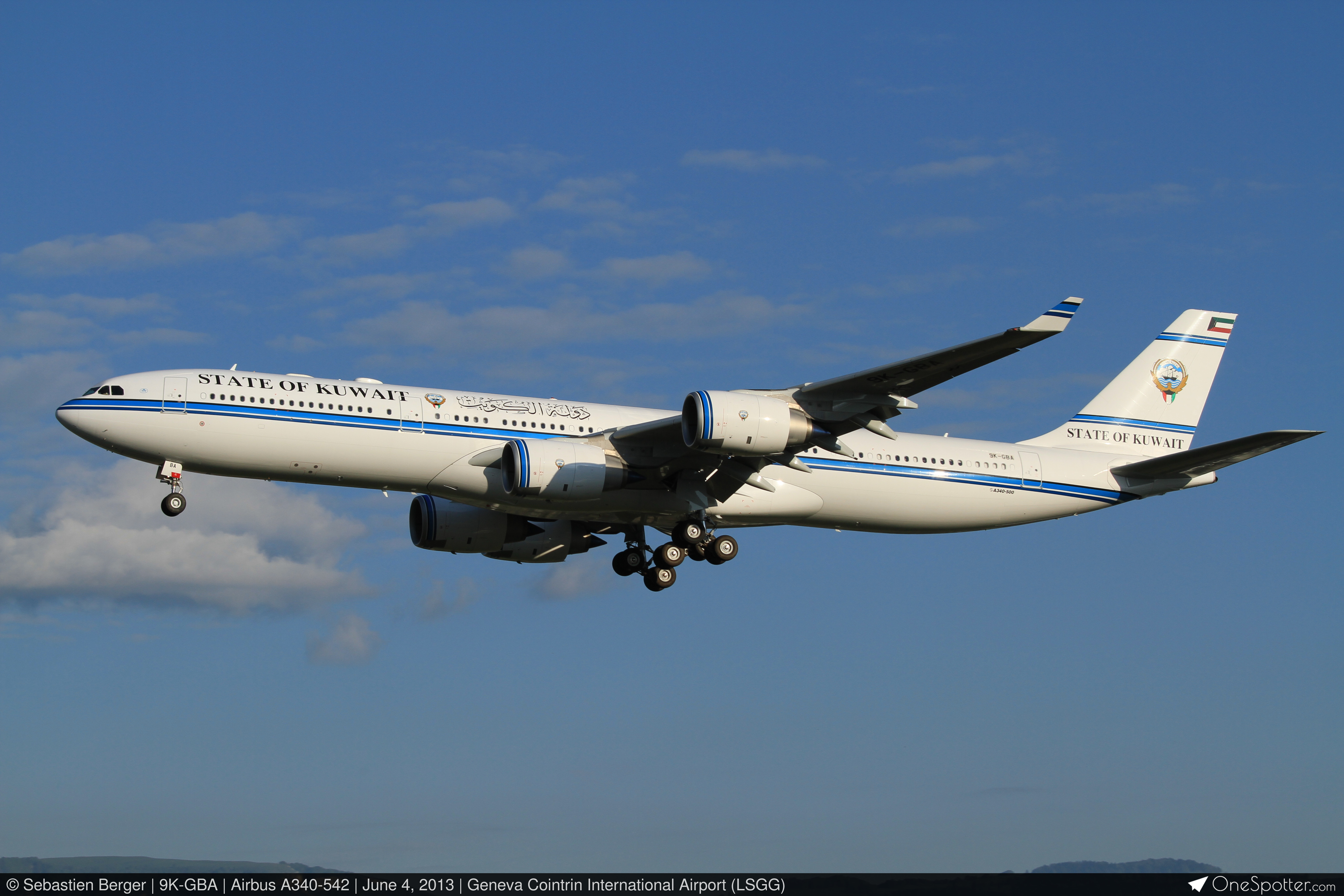 9K-GBA State of Kuwait Airbus A340-542, MSN 1091 | OneSpotter.com