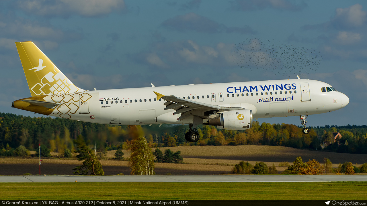 YK-BAG Cham Wings Airlines Airbus A320-212, MSN 427