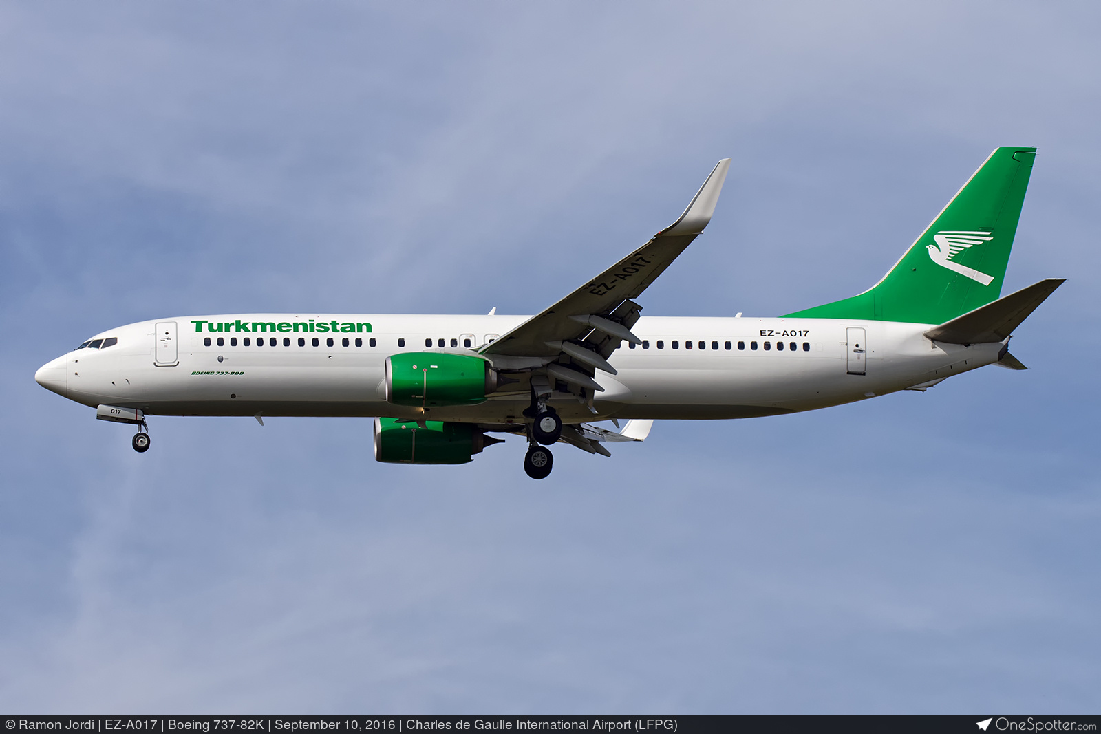 EZ-A017 - Turkmenistan Airlines Boeing 737-82K, MSN 43863