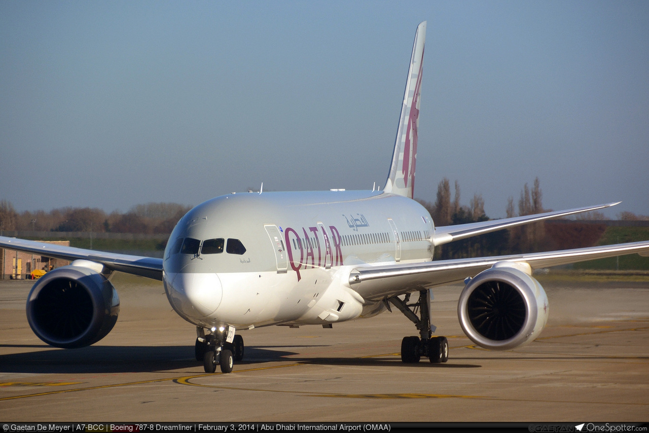 A7-BCC - Boeing 787-8 Dreamliner, Qatar Airways | OneSpotter.com