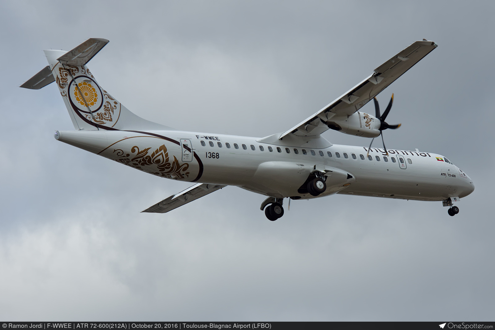 XY-AMI - Myanmar National Airlines ATR 72-600(212A), MSN 1368