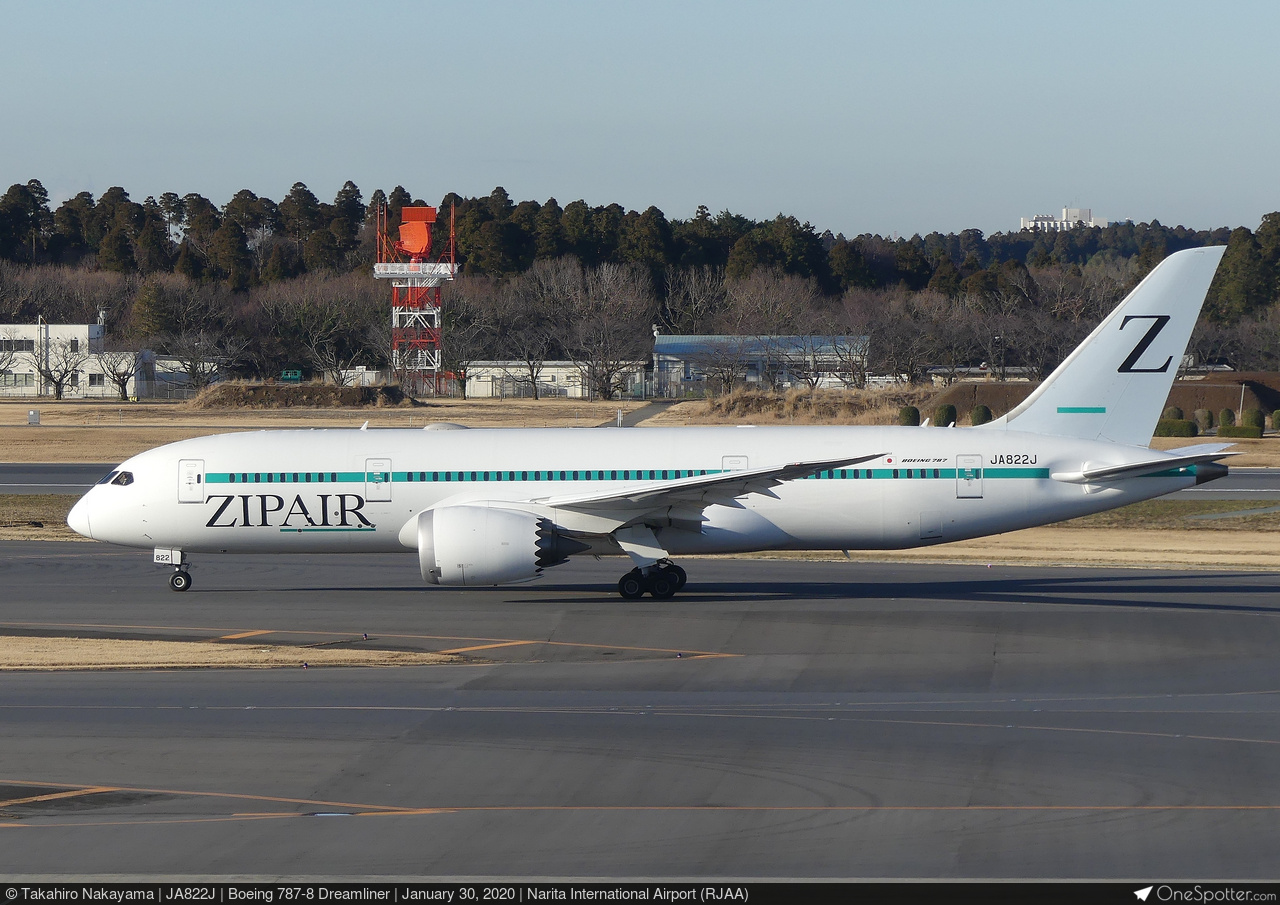 JA822J - ZIPAIR Tokyo Boeing 787-8 Dreamliner, MSN 34832