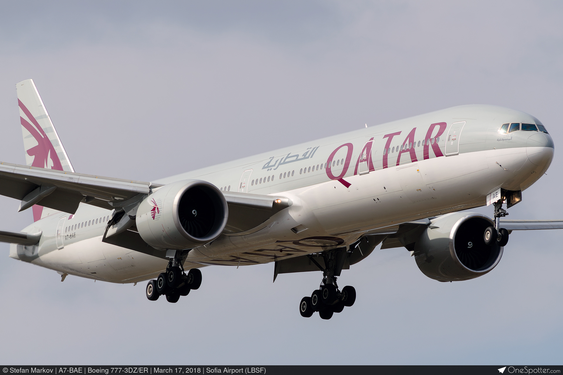 A7-BAE Qatar Airways Boeing 777-3DZ/ER, MSN 36104