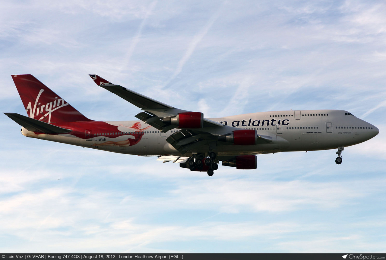 G-VFAB - Virgin Atlantic Boeing 747-4Q8, MSN 24958 | OneSpotter.com