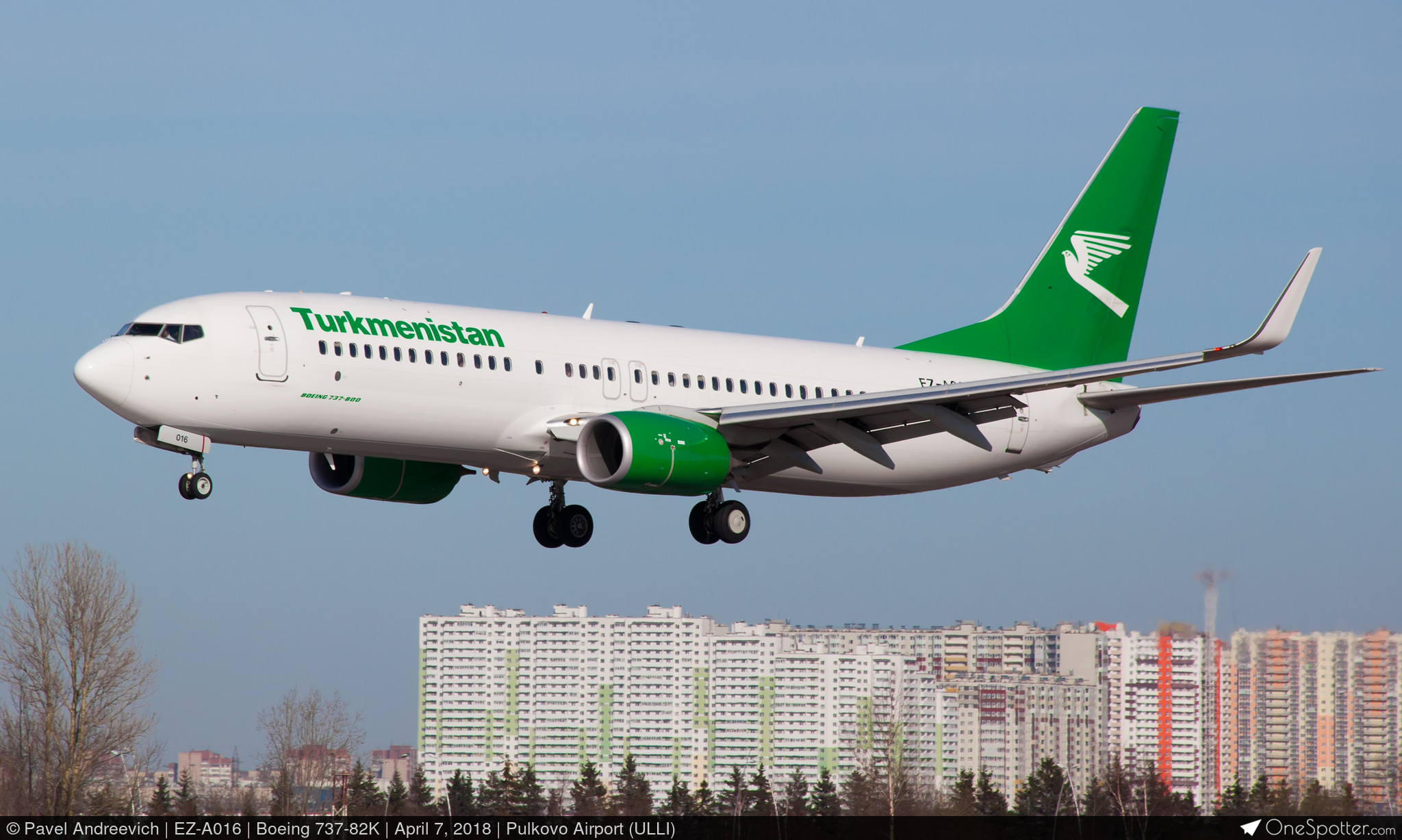 EZ-A016 - Turkmenistan Airlines Boeing 737-82K, MSN 39775
