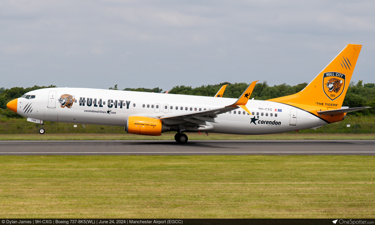 9H-CXG Corendon Airlines Europe Boeing 737-8K5(WL), MSN
