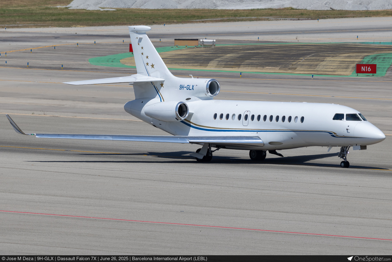 9H-GLX - FliteWatch Ltd Dassault Falcon 7X, MSN 176 | OneSpotter.com