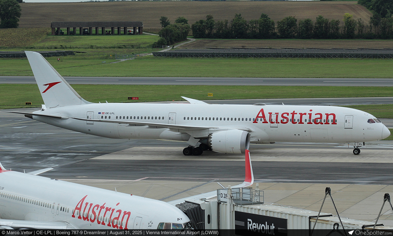 オーケン OE-LPL - Austrian Airlines Boeing 787-9 Dreamliner, MSN 62735