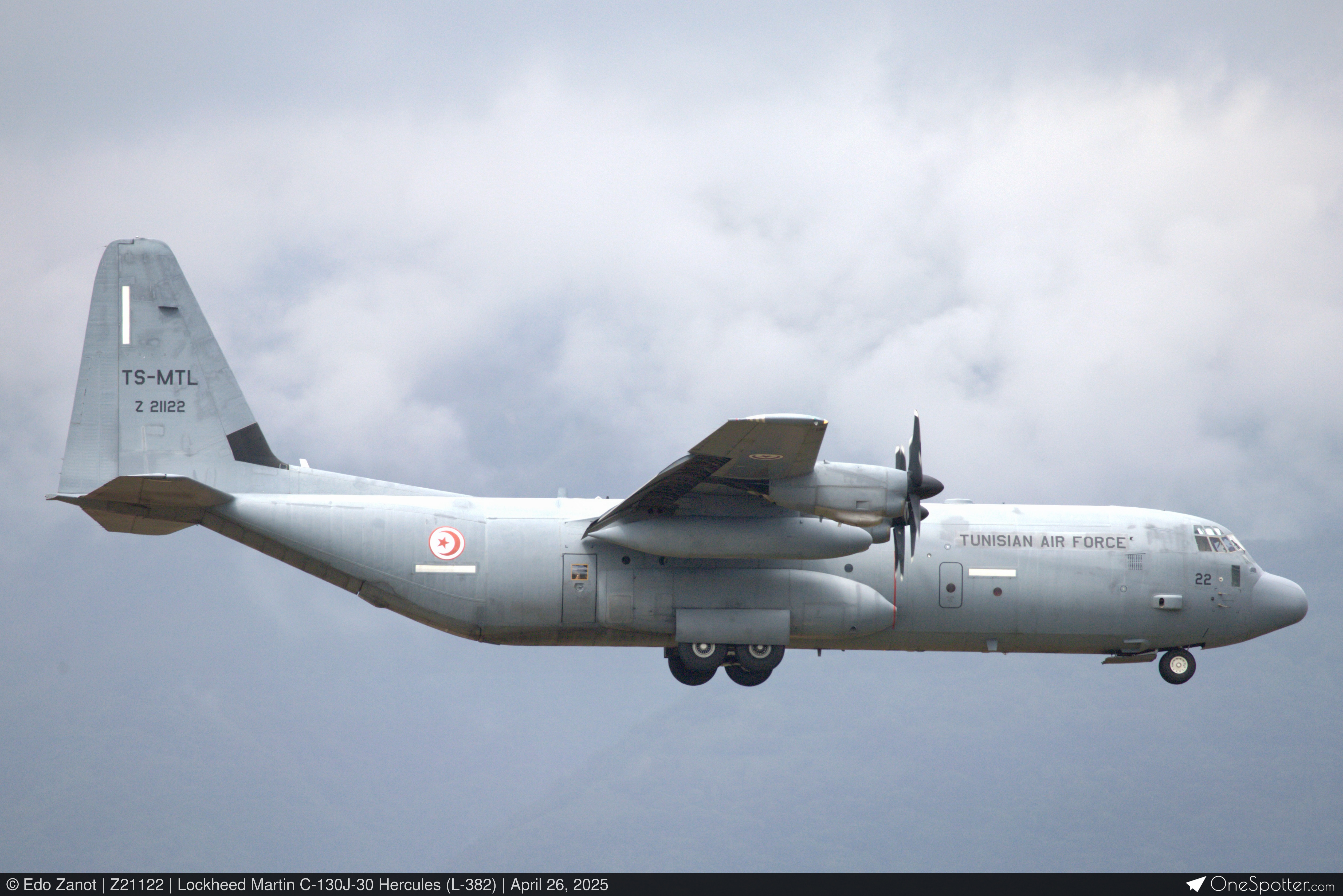 ライ Z21122 - Lockheed Martin C-130J-30 Hercules (L-382), Tunisia