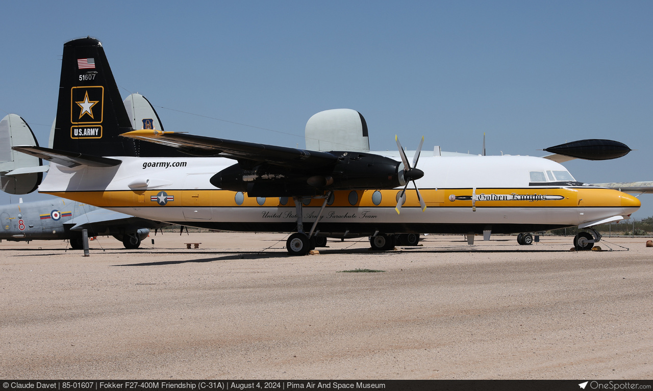 85-01607 - US Army Parachute Team Fokker F27-400M Friendship (C
