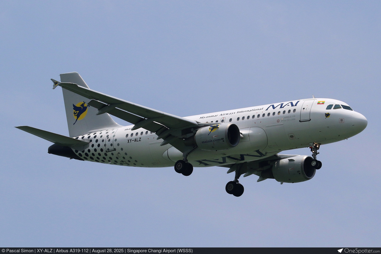 XY-ALZ Myanmar Airways International Airbus A319-112, MSN 4038 XY-ALZ Myanmar Airways International Airbus A319-112, MSN 4038