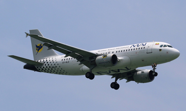 XY-ALZ - Myanmar Airways International Airbus A319-112, MSN 4038